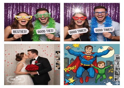 Photo Booth with people inside the booth